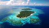 Fototapeta  - an aerial view of islands