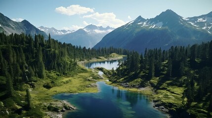 Canvas Print - a river running through a forest