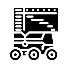 delivery scheduler autonomous glyph icon vector. delivery scheduler autonomous sign. isolated symbol illustration