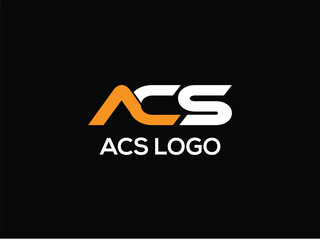 acs modern minimal letter mark creative vector logo design. new unique acs logo