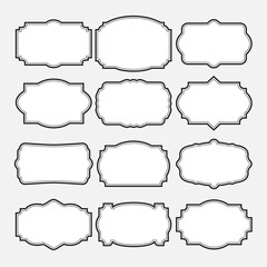 Set of 12 vintage vector frames