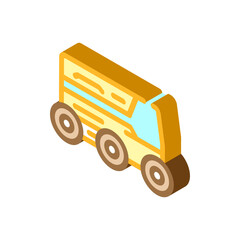 robot courier autonomous delivery isometric icon vector. robot courier autonomous delivery sign. isolated symbol illustration