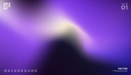 Poster - Neon Vivid Lavender Haze Horizontal Background. Bright lavender pink and dark blue gradation abstract background. Dark cyber energy flowing backdrop poster. Vector Illustration.
