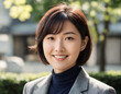 © TY - オフィスワーカー　笑顔のアジア人女性　OL　電話オペレーター　CEO　