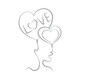 © Chaisawang - A heart of love filled with beautiful emotions. Style 1 ,Line art ,Colour