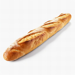 Wall Mural - Baguette isolated on white background