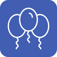 Poster - New Year Balloons Icon