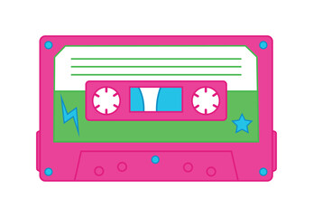 Poster - Cassette tape. Vector illustration