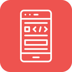 Canvas Print - Smartphone Coding Icon