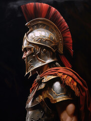 Wall Mural - Spartan warrior. Digital art.