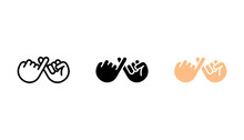 Pinky Swear, Or Pinky Promise Icon Set. Vector Illustration On White Background