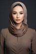 © The Humani Stock - Portrait of beautiful muslim woman with hijab. Fashion photo.