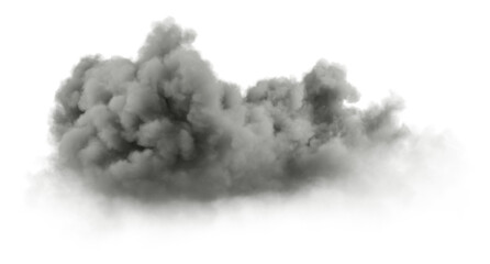 Poster - Isolated pollution clouds flowing on transparent backgrounds 3d rendering png