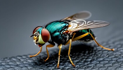 a closeup macro shot of a small tiny fly insect