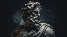 Generative AI, Stoicism Concept, Sculpture Of A Stoic, Representing Philosophy, Ancient Greek God Statue