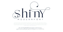 Shiny Elegant Font Uppercase Lowercase And Number. Classic Lettering Minimal Fashion Designs. Typography Modern Serif Fonts Regular Decorative Vintage Concept. Vector Illustration