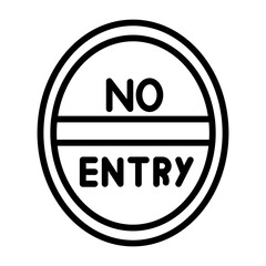 Poster - No Entry Icon