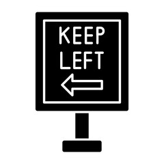 Canvas Print - Keep Left Icon