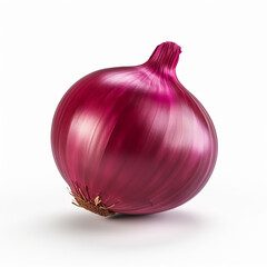 Sticker - Red onion isolated on white background