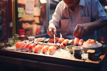 sushi, street food