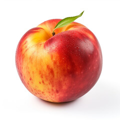 Sticker - Nectarine isolated on white background