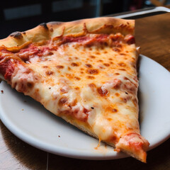 A slice of cheese pizza generative AI