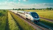 Ride the Amtrak passenger train through lush Michigan landscapes from Chicago, Illinois to Detroit, Michigan.