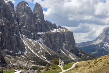 Wall Mural - Passo Gardena in the Dolomites of Italy