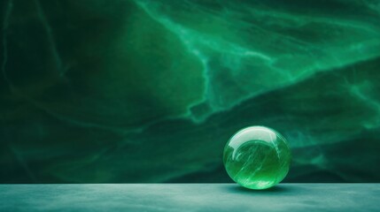 Poster - green marble with placement floor for product display or showcase