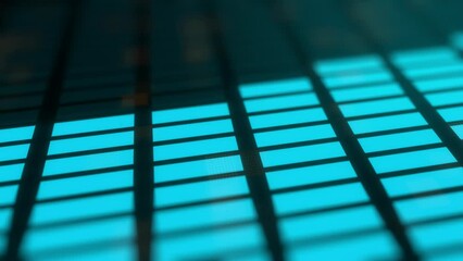 Wall Mural - digital equalizer on screen, animated technology backdrop, 4k