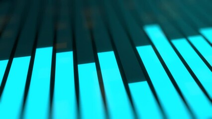 Wall Mural - digital equalizer on screen, animated technology backdrop, 4k