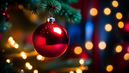 Sticker - Christmas ball with lights.