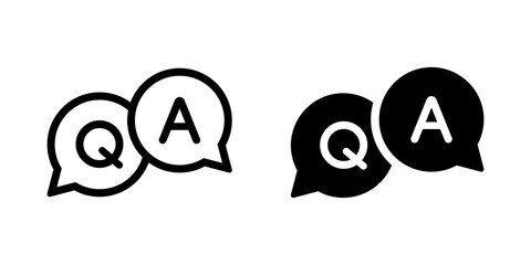 Fototapete - FAQ, question and answer icon vector. Q and A sign symbol