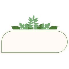 Sticker - Text box with Leaf