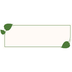 Sticker - Text box with Leaf