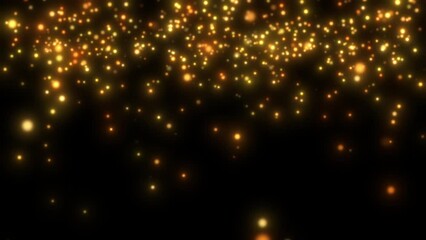 Wall Mural - blurred golden christmas orbs lights backdrop
