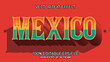 mexico editable text effect style, EPS editable text effect