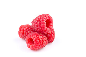 Wall Mural - raspberry isolated on white background