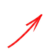 red arrow line hand drawn