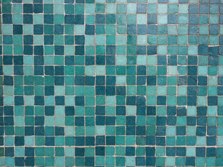 Poster - green mosaic texture background