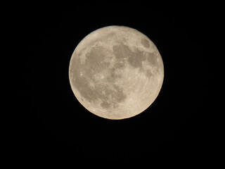 Wall Mural - full moon seen with telescope