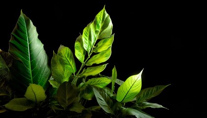 Wall Mural - Abstract green leaf texture, nature background, tropical leaves	
