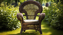 Garden chair in the garden