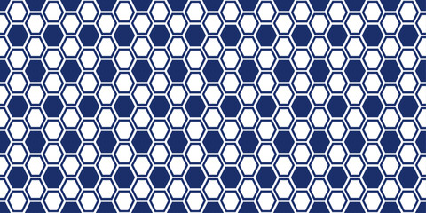 Fototapete - Football background made of honeycombs. Blue and white colors.
