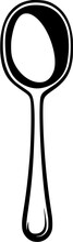 Kitchen Cooking Utensils Spoon Sketch Vintage Outline Icon In Hand-drawn Style