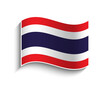 Vector Thailand waving Flag Icon