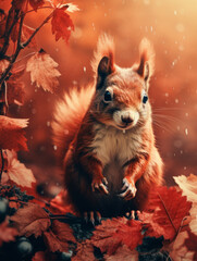 Wall Mural - Squirrel created with Generative AI Technology, ai, generative