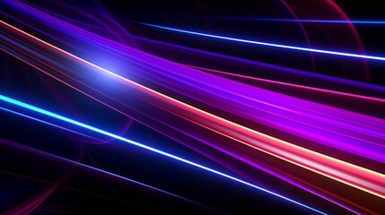 3D Rendered Neon Glow Abstract Backgrounds: Magenta Tones, Dynamic Ribbons, Virtual Clouds & Glowing Geometric Shapes in Dark Settings for Futuristic, Energy-Themed Wallpapers - generativ ai