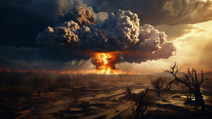 Canvas Print - nuclear bomb explosion