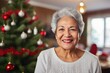 Portrait of a smiling senior woman in nursing home during Christmas